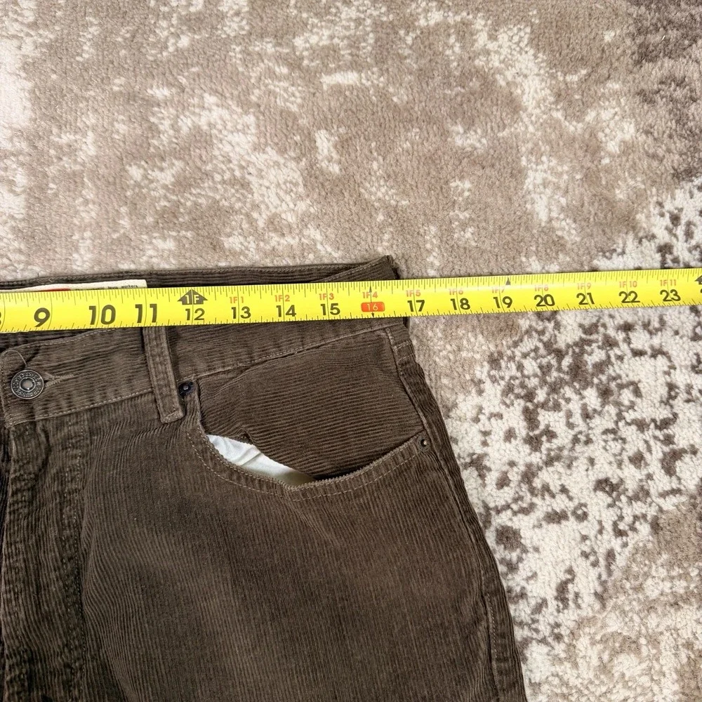 Vintage Levi's W511 Workers Pants Mens‎ 35x29 Brown Corduroy Y2K Classic